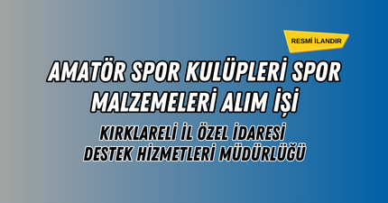 SPOR MALZEMELERİ ALIM İŞİ