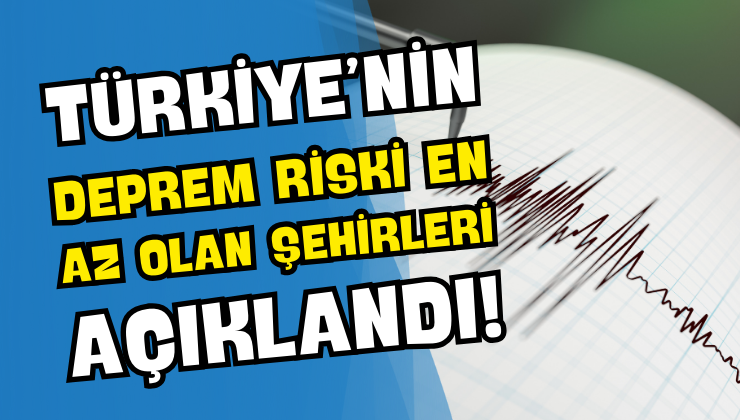 Türkiye’nin Deprem Riski En Az Olan Şehirleri Açıklandı!