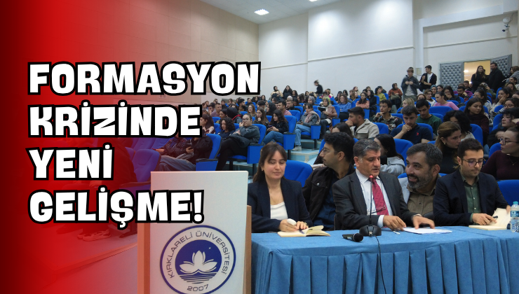 Formasyon Krizinde Yeni Gelişme!