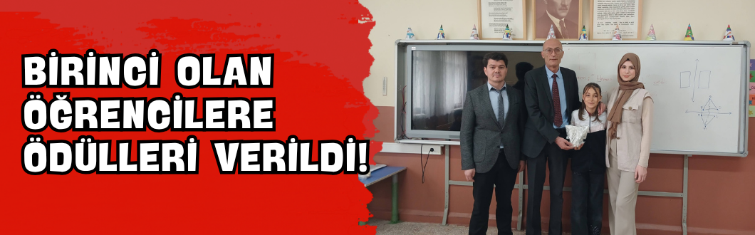 Birinci Olan Öğrencilere Ödülleri Verildi!