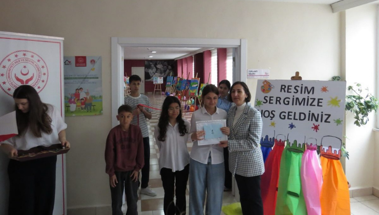 Çocuklar Tarafından Hazırlanan Anlamlı Resim Sergisinin Açılışı Gerçekleştirildi!