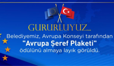 Çorlu Belediyesi “Avrupa Şeref Plaketi” Ödülüne Layık Görüldü!