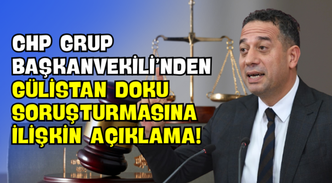 CHP Grup Başkanvekili’nden Gülistan Doku Soruşturmasına İlişkin Açıklama!