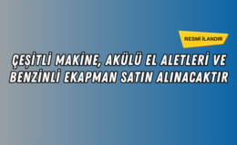 ÇEŞİTLİ MAKİNE ALIMI