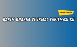 KANALİZASYON ŞEBEKESİ BAKIM ONARIM VE İKMAL YAPILMASI İŞİ