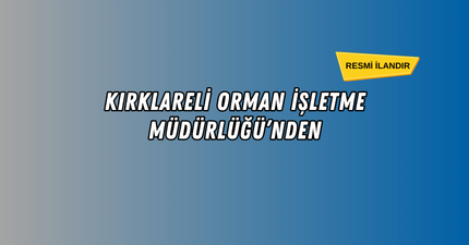 SAKIZKÖY KONAKLAMASIZ ŞEHİR ORMANI İŞLETME HAKKI KİRALAMA İŞİ