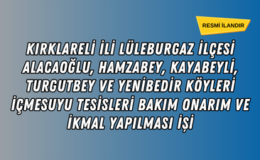 BAKIM ONARIM VE İKMAL YAPILMASI İŞİ