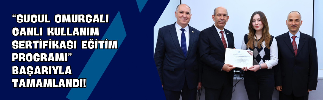 “Sucul Omurgalı Canlı Kullanım Sertifikası Eğitim Programı” Başarıyla Tamamlandı!
