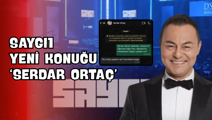 Saygı1 Yeni Konuğu ‘Serdar Ortaç’