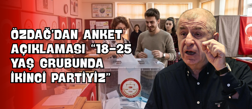 Özdağ’dan Anket Açıklaması  “18-25 Yaş Grubunda İkinci Partiyiz”