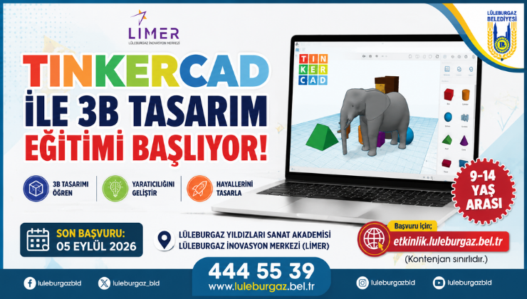Tinkercad ile 3B Tasarım Eğitimi Başlıyor!