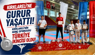Kırklareli’ne Gurur Yaşattı! Kırklareli’nin Genç Sporcusu Türkiye İkincisi Oldu!