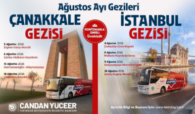 Tekirdağ Büyükşehir Belediyesi’nden Ücretsiz İstanbul ve Çanakkale Gezileri!