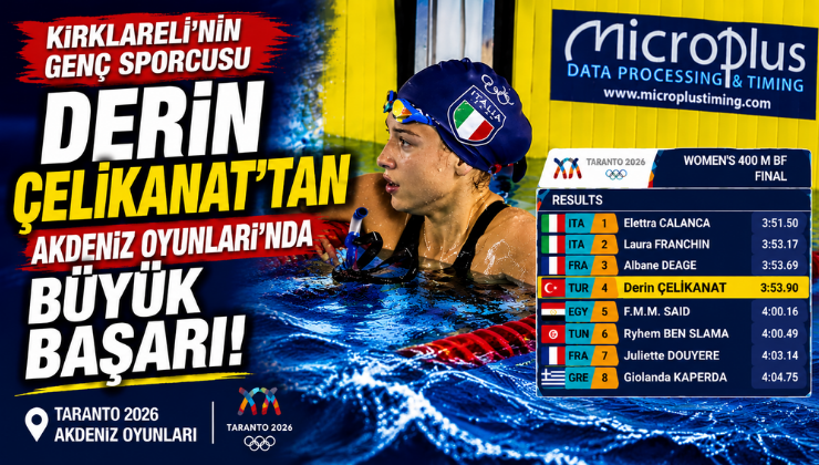 Kırklareli’nin Genç Sporcusu Derin Çelikanat’tan Akdeniz Oyunları’nda Büyük Başarı!
