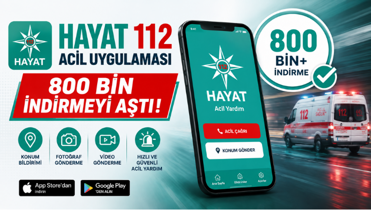 HAYAT 112 Acil Uygulaması 800 Bin İndirmeyi Aştı!