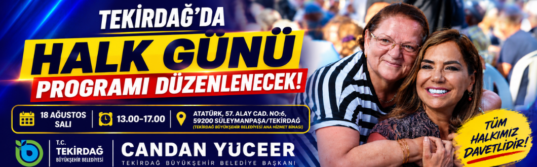 Tekirdağ’da Halk Günü Programı Düzenlenecek!