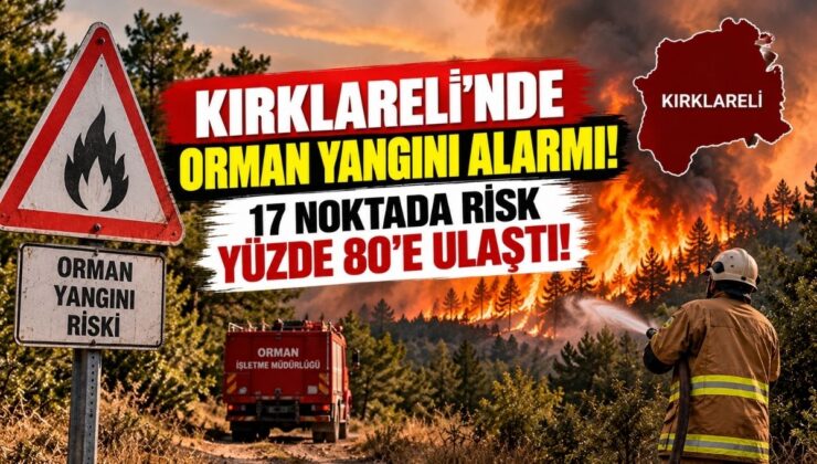 Kırklareli’nde Orman Yangını Alarmı! 17 Noktada Risk Yüzde 80’e Ulaştı!