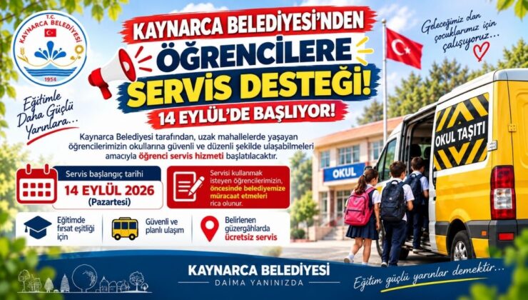 Kaynarca Belediyesi’nden Öğrencilere Servis Desteği! 14 Eylül’de Başlıyor!