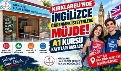 Kırklareli’nde İngilizce Öğrenmek İsteyenlere Müjde! A1 Kursu Kayıtları Başladı!