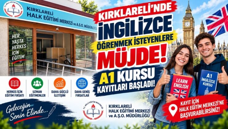 Kırklareli’nde İngilizce Öğrenmek İsteyenlere Müjde! A1 Kursu Kayıtları Başladı!