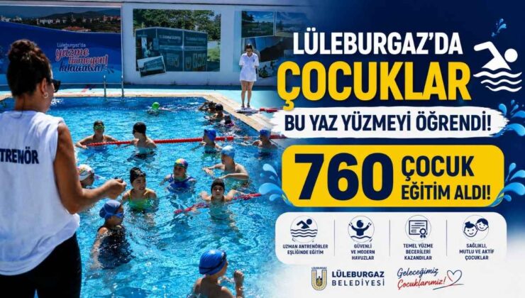 Lüleburgaz’da Çocuklar Bu Yaz Yüzmeyi Öğrendi! 760 Çocuk Eğitim Aldı!