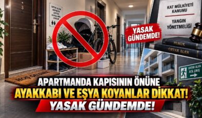 Apartmanda Kapısının Önüne Ayakkabı ve Eşya Koyanlar Dikkat! Yasak Gündemde!