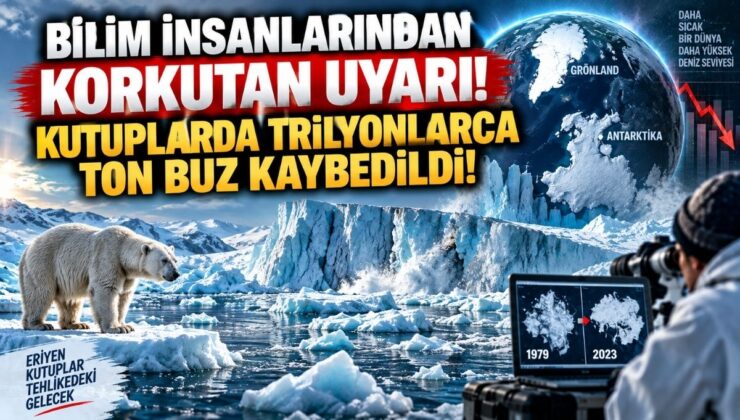 Bilim İnsanlarından Korkutan Uyarı! Kutuplarda Trilyonlarca Ton Buz Kaybedildi!