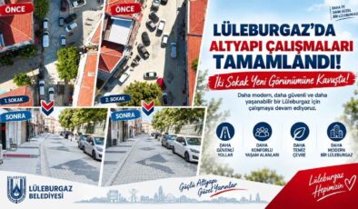 Lüleburgaz’da Altyapı Çalışmaları Tamamlandı! İki Sokak Yeni Görünümüne Kavuştu!