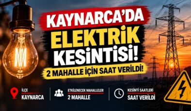 Kaynarca’da Elektrik Kesintisi! 2 Mahalle İçin Saat Verildi!