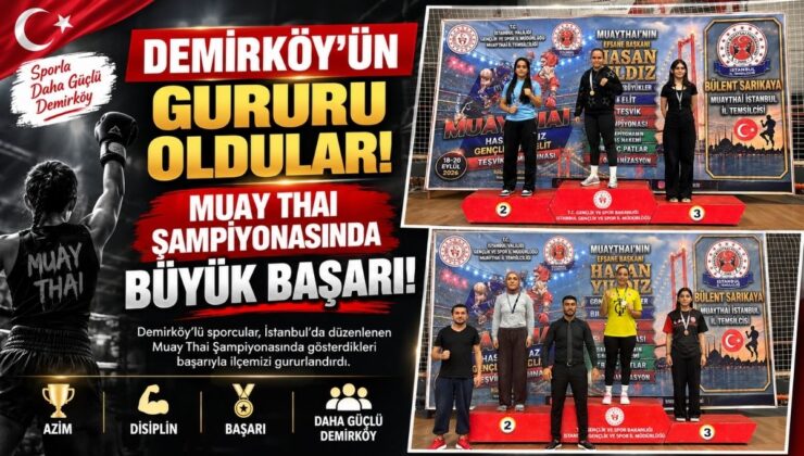 Demirköy’ün Gururu Oldular! Muay Thai Şampiyonasında Büyük Başarı!