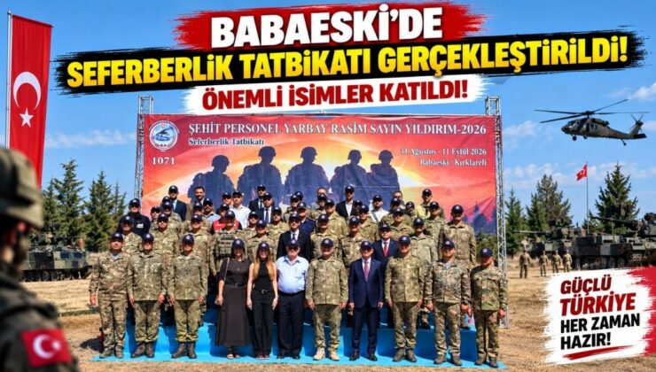 Babaeski’de Seferberlik Tatbikatı Gerçekleştirildi! Önemli İsimler Katıldı!