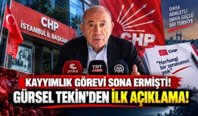 Kayyımlık Görevi Sona Ermişti! Gürsel Tekin’den İlk Açıklama!
