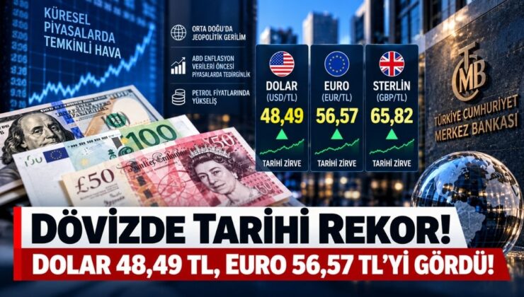Dövizde Tarihi Rekor! Dolar 48,49 TL, Euro 56,57 TL’yi Gördü!
