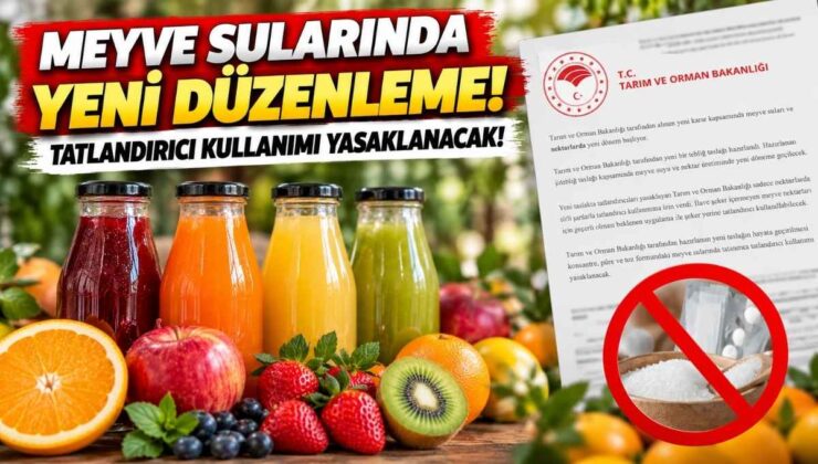 Meyve Sularında Yeni Düzenleme! Tatlandırıcı Kullanımı Yasaklanacak!