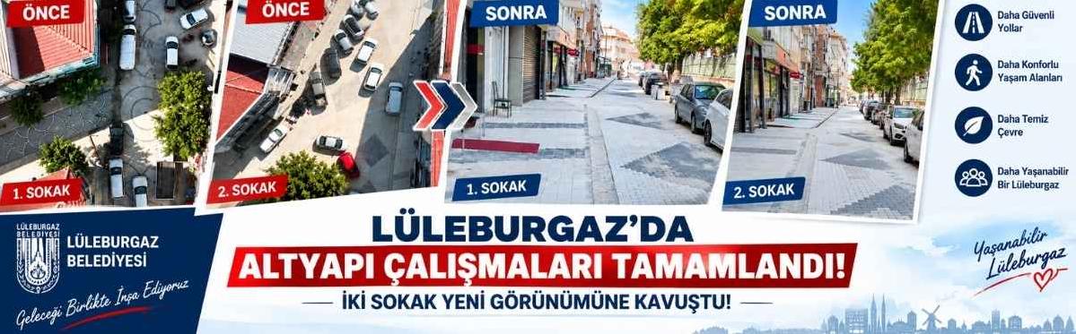 Lüleburgaz’da Altyapı Çalışmaları Tamamlandı! İki Sokak Yeni Görünümüne Kavuştu!
