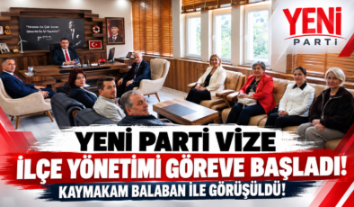 YENİ Parti Vize İlçe Yönetimi Göreve Başladı! Kaymakam Balaban ile Görüşüldü!