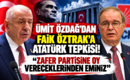 Ümit Özdağ’dan Faik Öztrak’a Atatürk Tepkisi! “Zafer Partisine Oy Vereceklerinden Eminiz”
