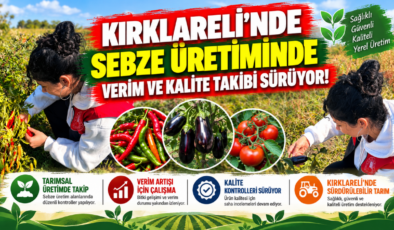 Kırklareli’nde Sebze Üretiminde Verim ve Kalite Takibi Sürüyor!
