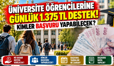 Üniversite Öğrencilerine Günlük 1.375 TL Destek! Kimler Başvuru Yapabilecek?