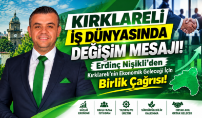 Kırklareli İş Dünyasında Değişim Mesajı! Erdinç Nişikli’den Kırklareli’nin Ekonomik Geleceği İçin Birlik Çağrısı!