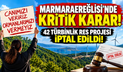 Marmaraereğlisi’nde Kritik Karar! 42 Türbinlik RES Projesi İptal Edildi