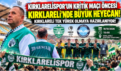 Kırklarelispor’un Kritik Maçı Öncesi Kırklareli’nde Büyük Heyecan! Kırklareli Tek Yürek Olmaya Hazırlanıyor!