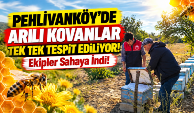 Pehlivanköy’de Arılı Kovanlar Tek Tek Tespit Ediliyor! Ekipler Sahaya İndi!