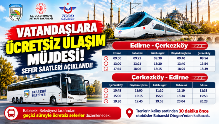 Vatandaşlara Ücretsiz Ulaşım Müjdesi! Sefer Saatleri Açıklandı!