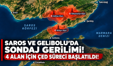 SAROS VE GELİBOLU’DA SONDAJ GERİLİMİ! 4 ALAN İÇİN ÇED SÜRECİ BAŞLATILDI