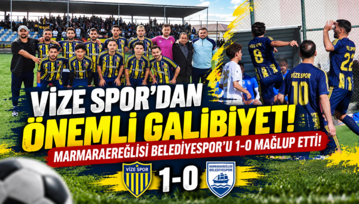 Vizespor’dan önemli galibiyet! Marmaraereğlisi Belediyespor’u 1-0 Mağlup Etti