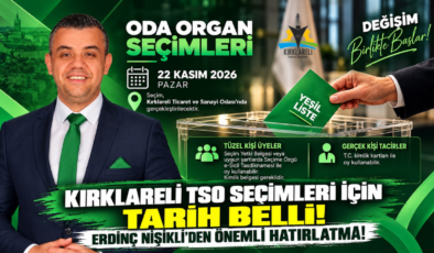 Kırklareli TSO Seçimleri İçin Tarih Belli! Erdinç Nişikli’den Önemli Hatırlatma!