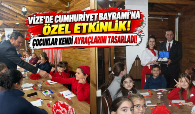 Vize’de Cumhuriyet Bayramı’na Özel Etkinlik! Çocuklar Kendi Ayraçlarını Tasarladı!