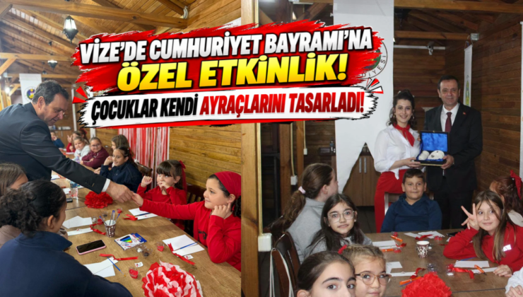 Vize’de Cumhuriyet Bayramı’na Özel Etkinlik! Çocuklar Kendi Ayraçlarını Tasarladı!