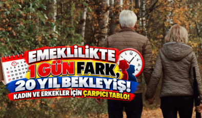 Emeklilikte 1 Gün Fark, 20 Yıl Bekleyiş! Kadın ve Erkekler İçin Çarpıcı Tablo!